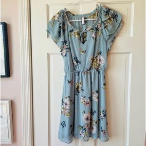Xhilaration Light Blue Floral Dress